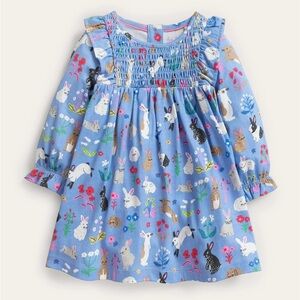 Baby Boden Bunny Printed Jersey Dress